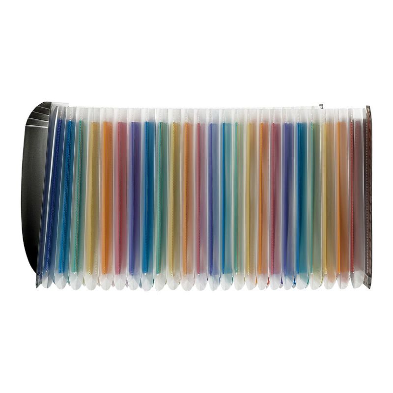 Папка-органайзер для хранения документов СТАММ А4, 25 отделений,  черный 