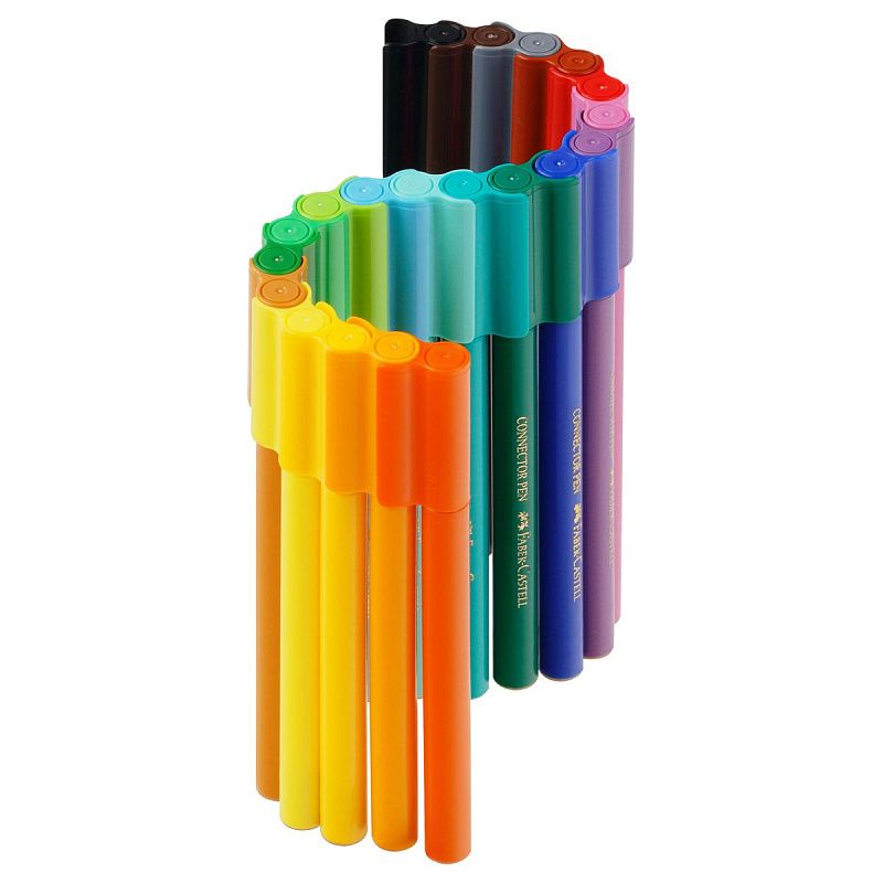 Набор для рисования Faber-Castell "Connector Dinosaur" 20 фломастеров