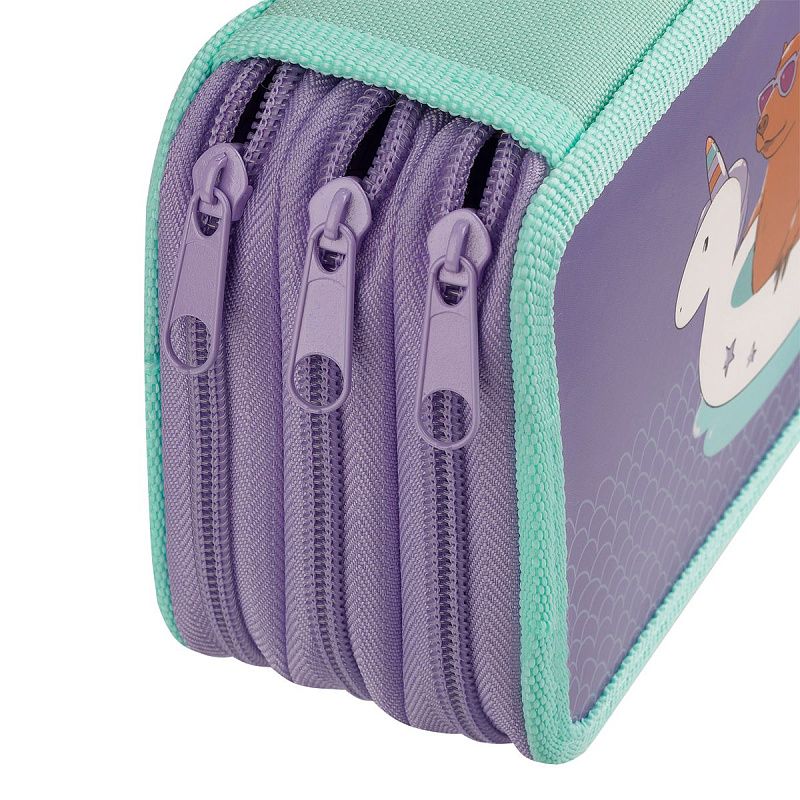 Пенал 3 отделения, 190*110 ArtSpace "Capybara", ламинированный картон 