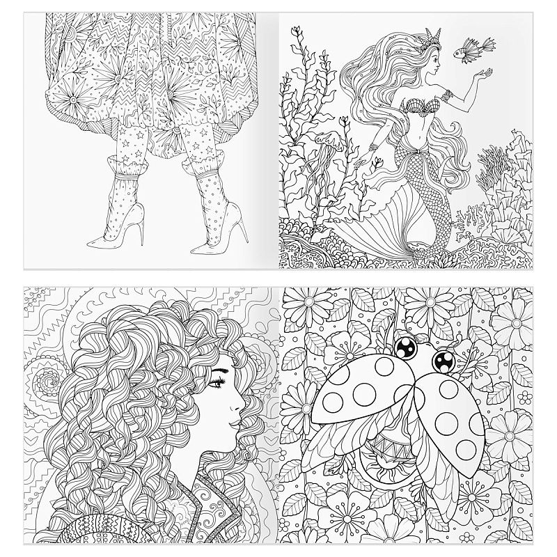 Раскраска для взрослых 228*228, 64 стр., ТРИ СОВЫ "Антистресс-терапия. Удивительный мир", склейка