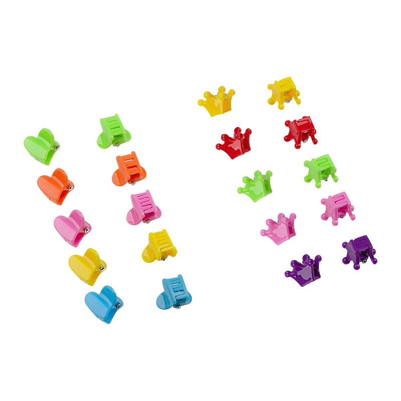 Заколки для волос MESHU, неоновые мини-крабики, 1см, 10шт., европодвес