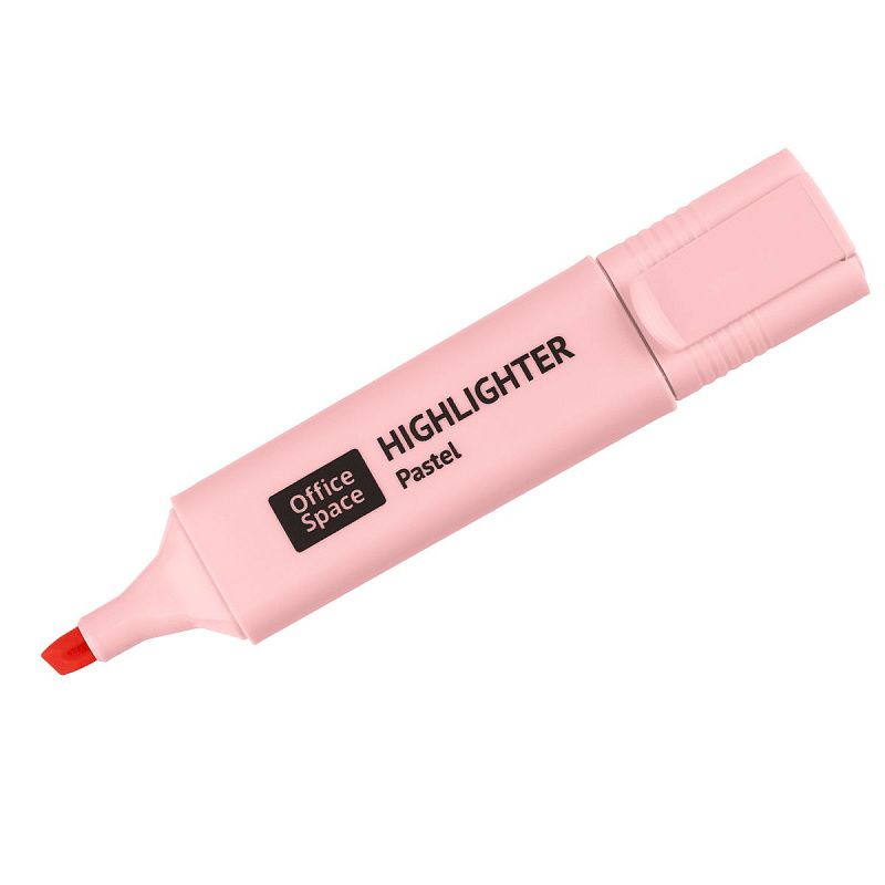 Текстовыделитель OfficeSpace пастельный цвет, розовый, 1-5мм 