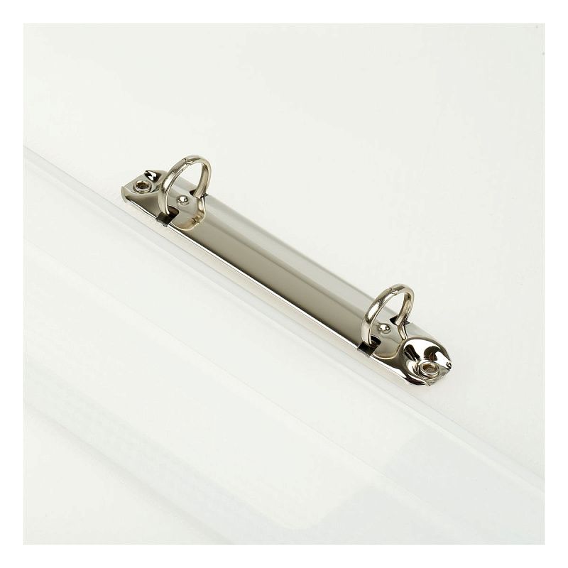 Папка на 2 кольцах СТАММ "Кристалл" А4, 25мм, 700мкм, пластик, бесцветная 