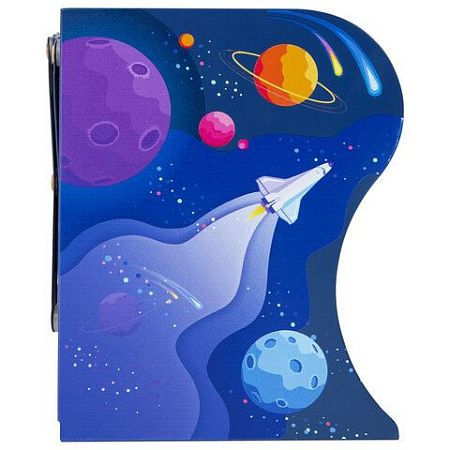 Подставка-держатель для книг и учебников BRAUBERG KIDS "Adventure" раздвижная, металлическая, 238065 