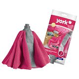 Насадка МОП для швабры York "Руби", "юбка", микрофибра, вставка PowerScrub, длина 25см, 157г