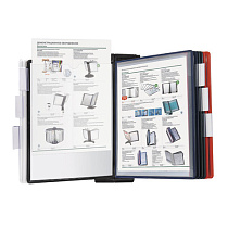 Демосистема настенная, регулируемый угол наклона, 10 цветных панелей А4, черная, BRAUBERG "SOLID", 236720