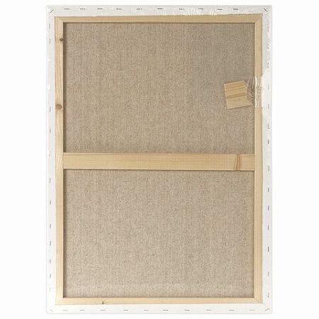 Холст на подрамнике BRAUBERG ART CLASSIC, 50х70см, грунт., 45%хлоп., 55%лен, среднее зерно, 190637