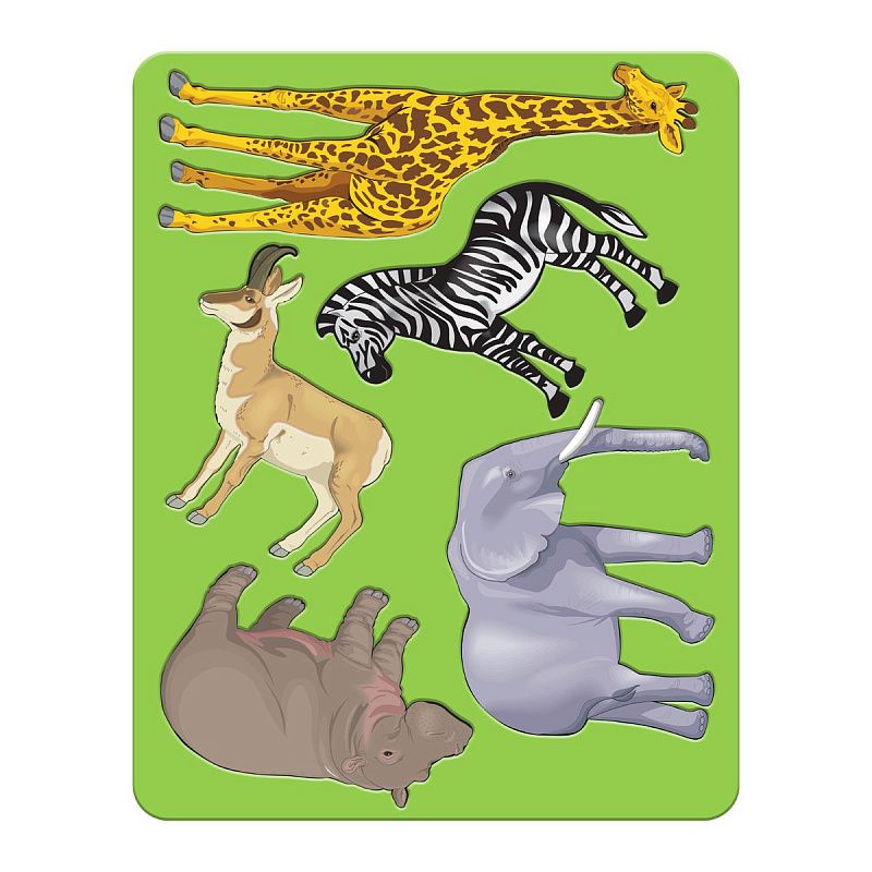 Трафарет-раскраска контурный, СТАММ "Животные Африки", пакет, европодвес