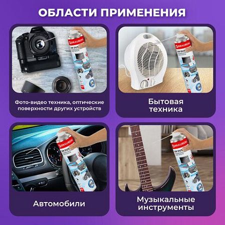 Чистящий баллон со сжатым воздухом/пневмоочиститель "BRAUBERG 800", 800 мл, 513691