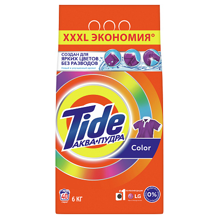 Порошок для машинной стирки Tide "Color", 6кг 