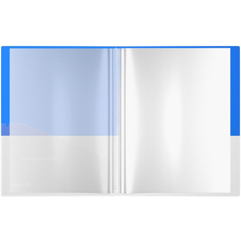 Папка с 40 вкладышами Berlingo "Semicolor" А4, 24мм, 700мкм, с внутр. карманом, голубая, софт-тач 