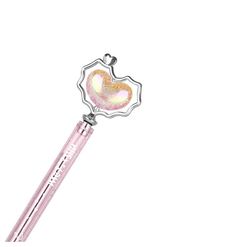 Ручка шариковая MESHU "Heart" синяя, 0,5мм, корпус ассорти 