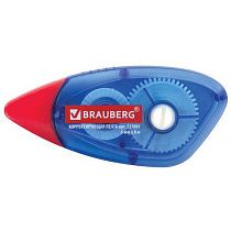 Корректирующая лента BRAUBERG 5 мм х 8 м, корпус синий, механизм перемотки, блистер, 227801 Корректирующая лента BRAUBERG 5 мм х 8 м, корпус синий, механизм перемотки, блистер, 227801