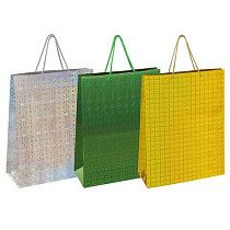 Пакет подарочный 45x33x13см (XL) НАБОР 3шт, голография, ассорти, ЗОЛОТАЯ СКАЗКА, 609737