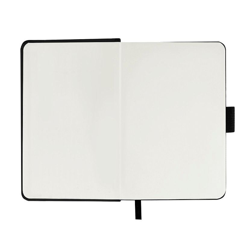 Скетчбук 100л., 90*140 Гамма "Студия", черный, твердая обложка, на резинке, слоновая кость, 110г/м2