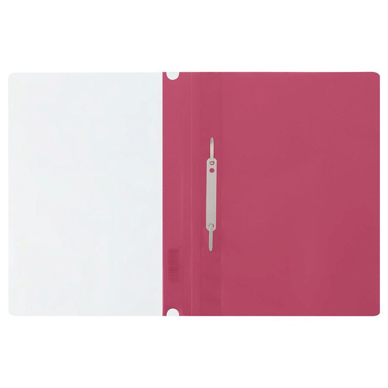 Папка-скоросшиватель пластик. СТАММ А4, 180мкм, розовая с прозр. верхом 