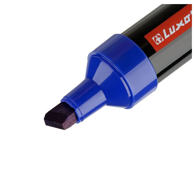 Маркер перманентный промышленный Luxor "510" синий, скошенный, 5-7мм 
