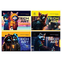 Альбом для рисования 24л., А4, на скрепке BG "TechArt"