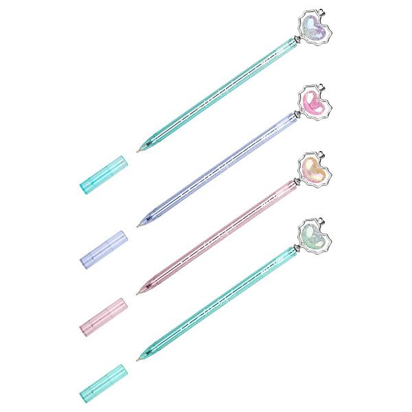 Ручка шариковая MESHU "Heart" синяя, 0,5мм, корпус ассорти