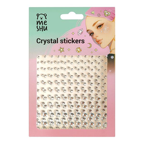 Наклейки акриловые MESHU,"The silver line", 220 наклеек, инд. уп., европодвес