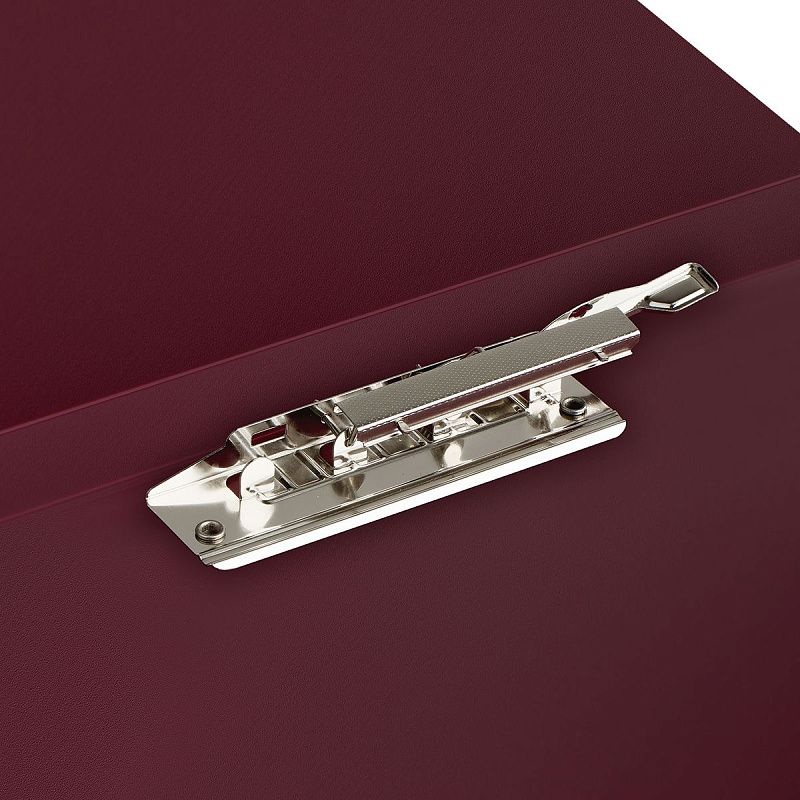 Папка с боковым зажимом СТАММ "Диагональ" А4, 17мм, 700мкм, пластик, гранат 