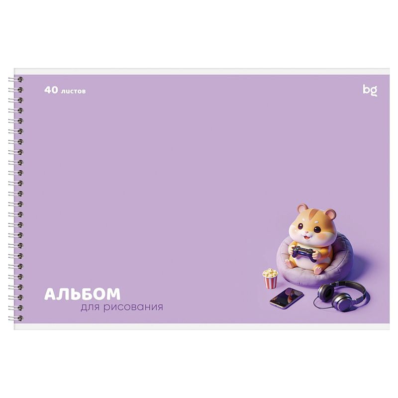 Альбом для рисования 40л., А4, на гребне BG "Мульт"