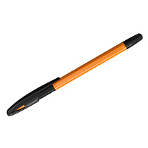 Ручка шариковая СТАММ "Орбита 150" черная, 0,7мм, оранжевый корпус
