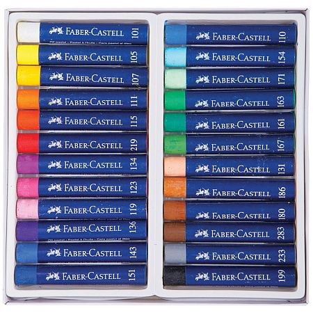 Пастель масляная Faber-Castell "Oil Pastels", 24 цвета, картон. упаковка