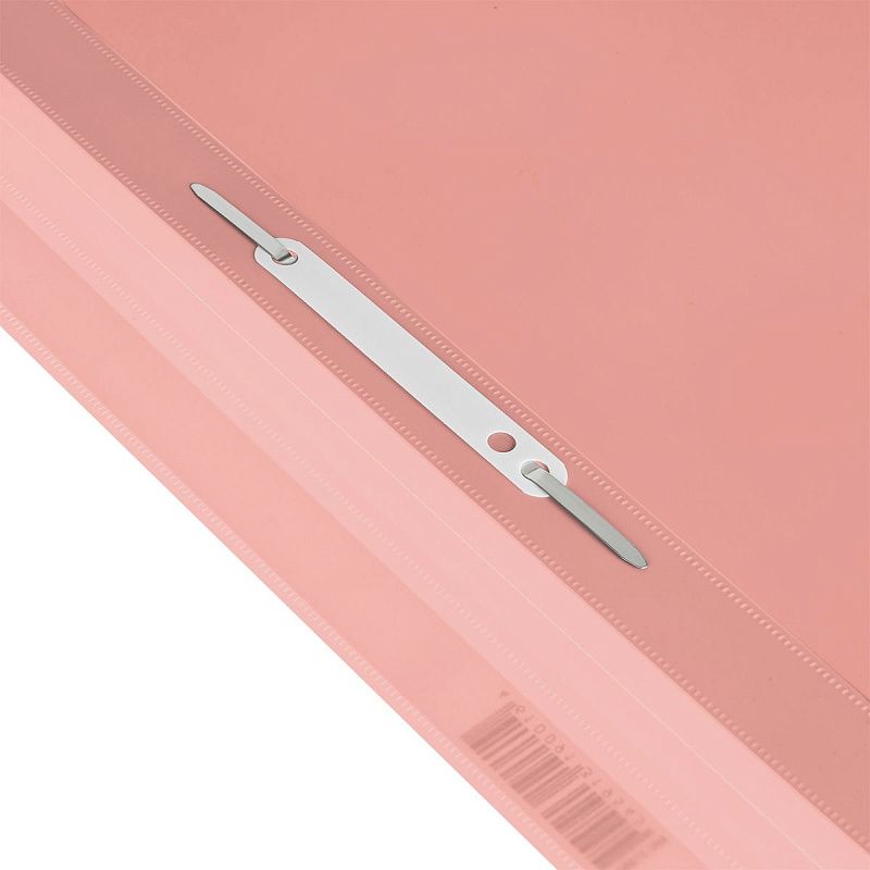 Папка-скоросшиватель пластик. СТАММ "Акцент" А4, 180мкм, коралловая с прозр. верхом 