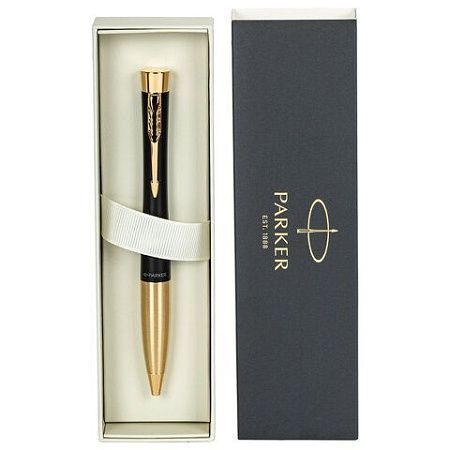 Ручка шариковая Parker "Urban Twist Black GT", ежедневник А5 черный, пакет, 880898 
