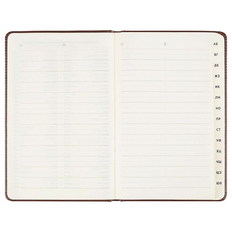 Телефонная книга А5, 80л., кожзам, BG "Nebraska. Dark red", с вырубкой