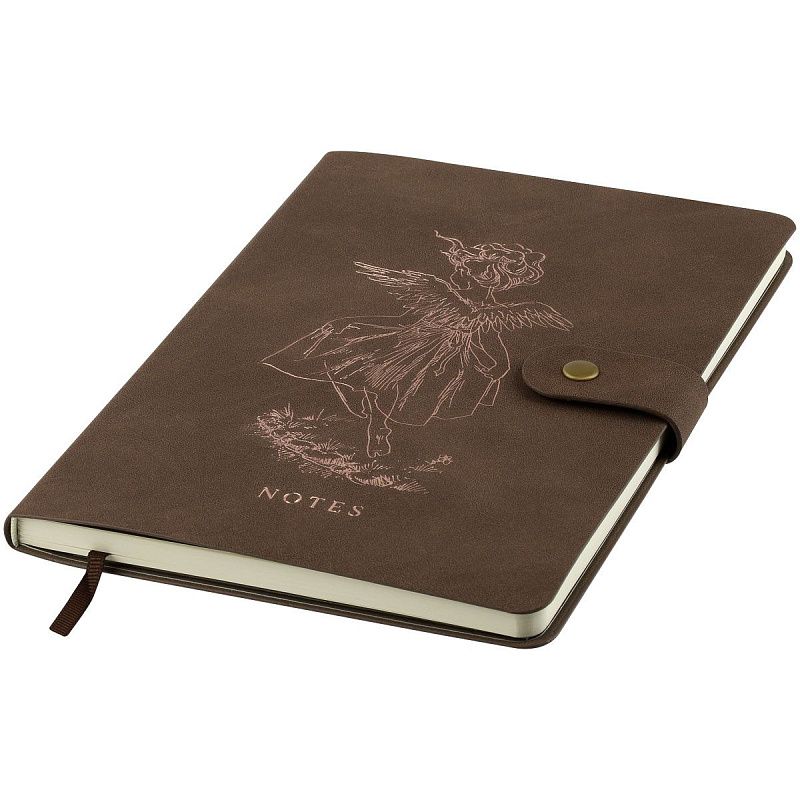 Записная книжка А5 80 л., ЛАЙТ, кожзам, Greenwich Line "Outline. Angel from heaven", с замком, тиснение фольгой, внутренний карман, блок в точку
