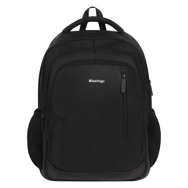 Рюкзак Berlingo City "Comfort black" 42*29*17см, 3 отделения, 3 кармана, отделение для ноутбука, эргономическая спинка