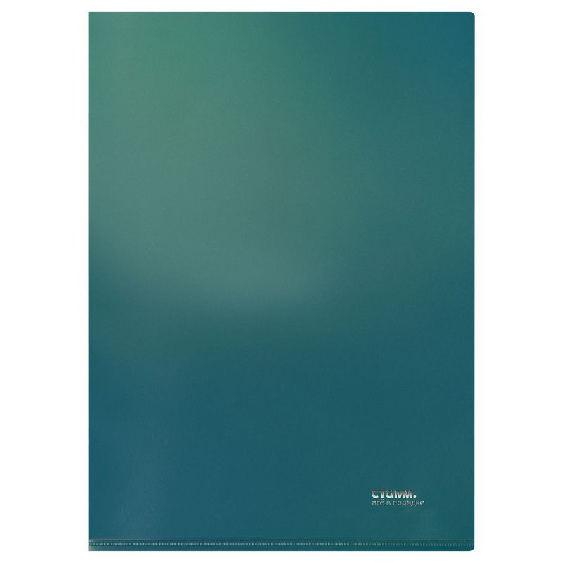 Папка-уголок СТАММ "Хамелеон" А4, 180мкм, пластик, непрозрачная, зеленый хамелеон