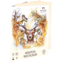 Папка для акварели, 10л., А4 Лилия Холдинг "Король Олень", 200г/м2, слоновая кость, 100% хлопок Папка для акварели, 10л., А4 Лилия Холдинг "Король Олень", 200г/м2, слоновая кость, 100% хлопок