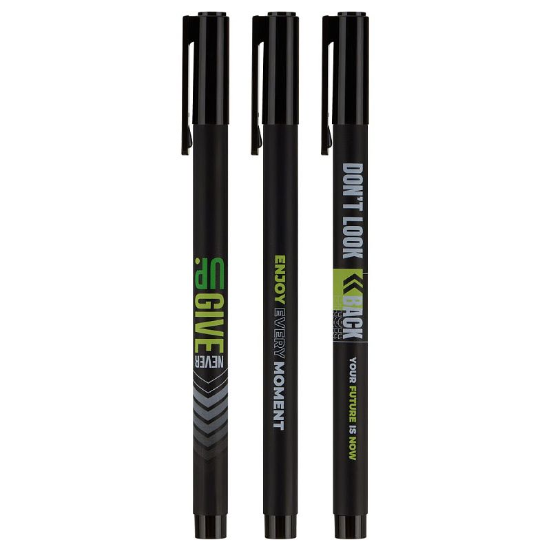 Ручка шариковая MESHU "Motivation" синяя, 0,5мм, корпус ассорти 