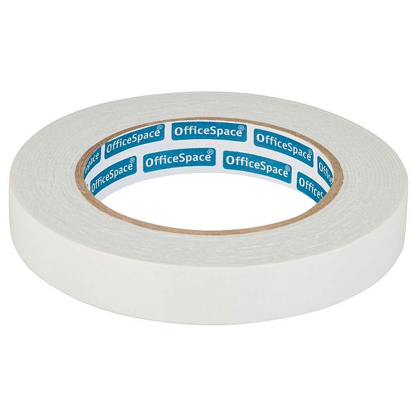 Клейкая лента двусторонняя OfficeSpace, 19мм*5м, на вспененной основе, 1мм