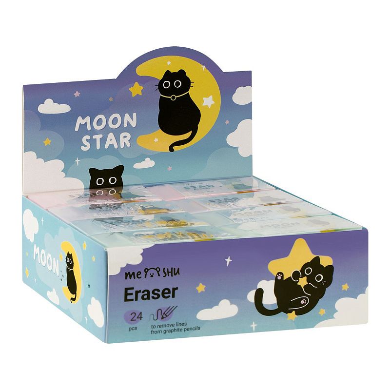 Ластик MESHU "Universe", 61*26*14мм, ПВХ, дисплей бокс, ассорти 