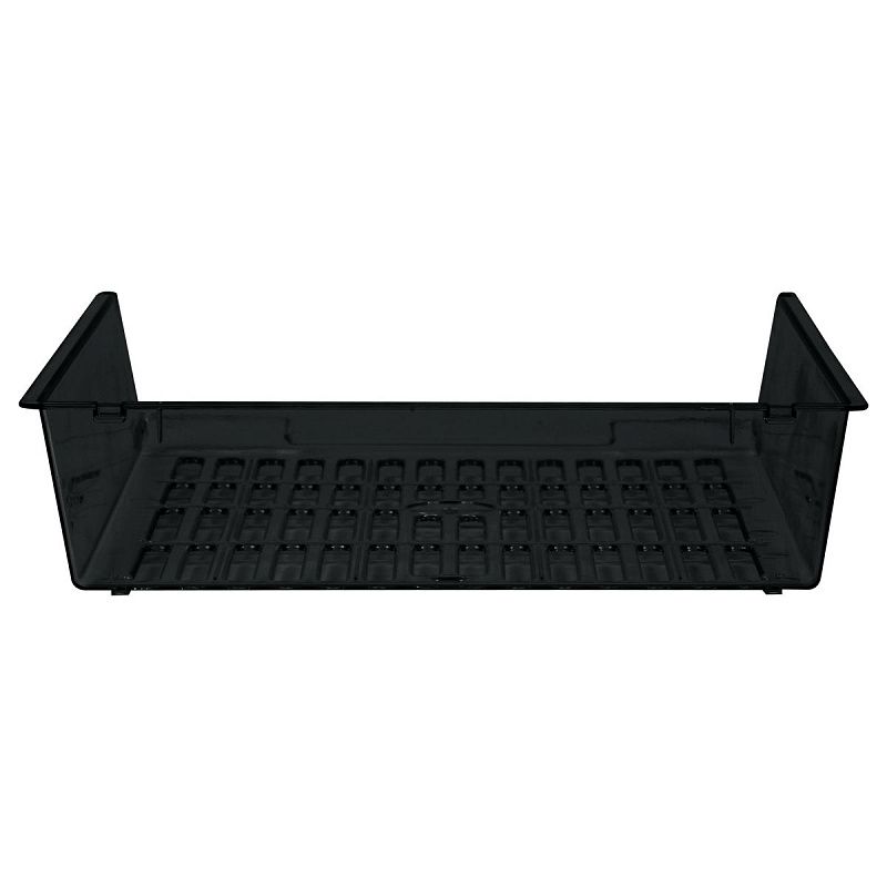 Лоток для бумаг горизонтальный СТАММ "Респект", сетчатый, тонированный черный