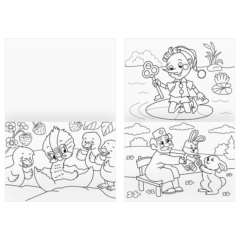 Раскраска А4,  8 стр., ТРИ СОВЫ "Сказочная раскраска"