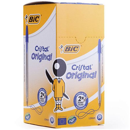 Ручка шариковая Bic "Cristal" синяя, 1,0мм 