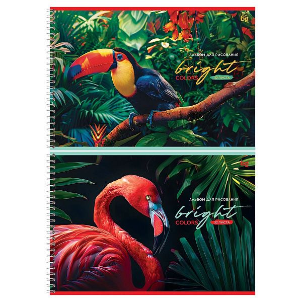 Альбом для рисования 32л., А4, на гребне BG "Яркие"