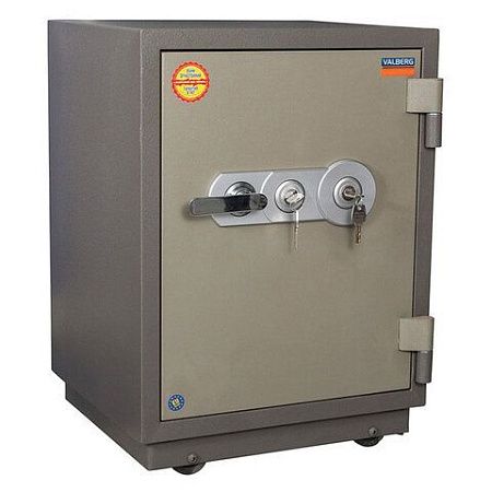 Сейф огнестойкий VALBERG "FRS-66T KL", 672х485х430 мм, 79 кг, 2 ключевых замка, трейзер, крепление к полу