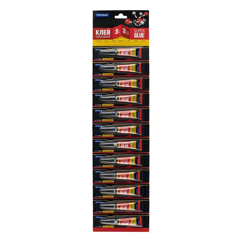 Клей секундный OfficeSpace "Super Glue", 3г, лента