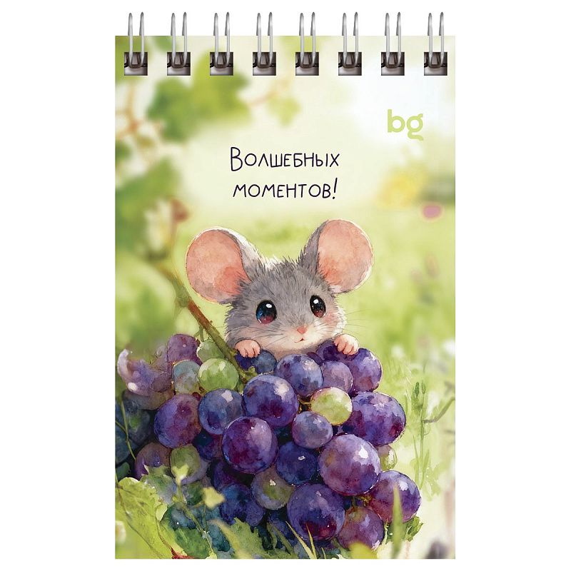 Блокнот А7 40л. на гребне BG "Пушистые друзья"