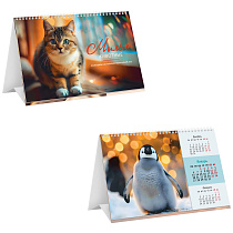 Календарь-домик BG "Милые животные", на гребне, 2025г.