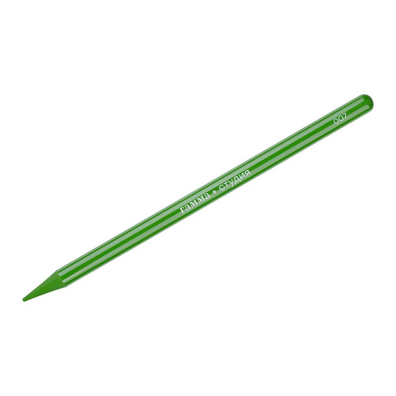 Карандаши цельнографитные цветные Гамма "Студия", 12 цв, заточенный, метал. пенал