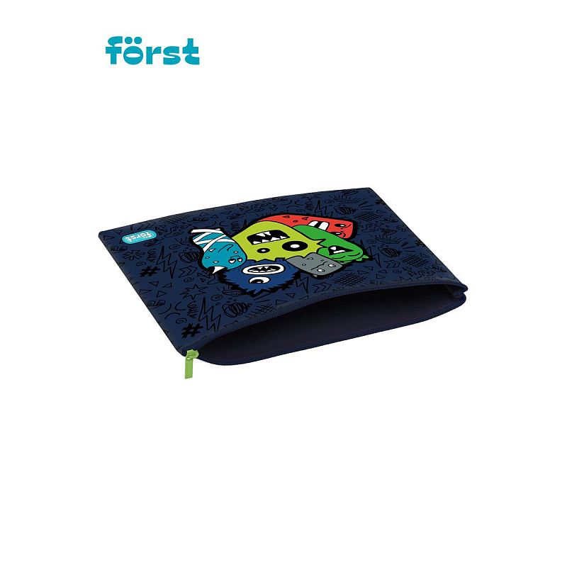 УЦЕНКА - Папка текстильная А5 Först "Monsters", 255*205мм, 1 отделение, полиэстер (осн 352129) 