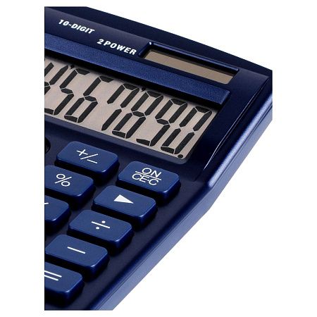 Калькулятор настольный Eleven SDC-810NR-NV, 10 разрядов, двойное питание, 127*105*21мм, темно-синий