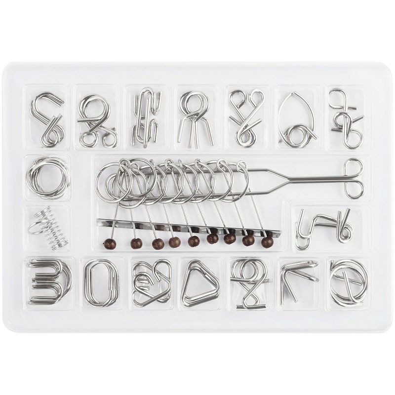 Набор металлических головоломок ТРИ СОВЫ, 18шт., картонная коробка 